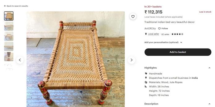 American e-commerce website offers Indian ‘Charpai’ for whopping 1.12 lakh