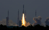 GSLV-F12 carrying navigation satellite NVS-01 lifts off from Sriharikota