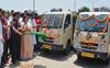 Haryana Speaker Gian Chand Gupta flags off 118 door-to-door waste collection vehicles in Panchkula