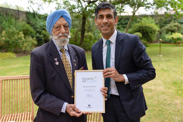 101-year-old Sikh World War II veteran honoured by UK PM Rishi Sunak with Points of Light award