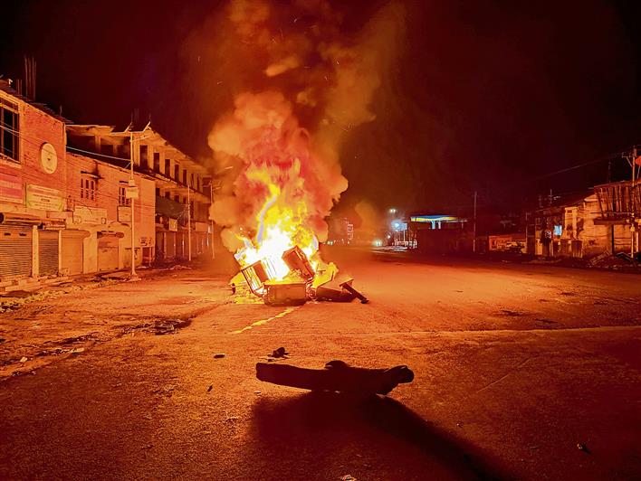 Mobs, forces clash in Manipur, bid to torch houses of BJP leaders; 2 hurt