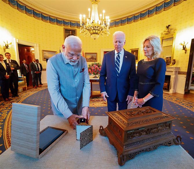 STATE VISIT: Sandalwood box, Upanishads among Narendra Modi's gifts to Joe Biden