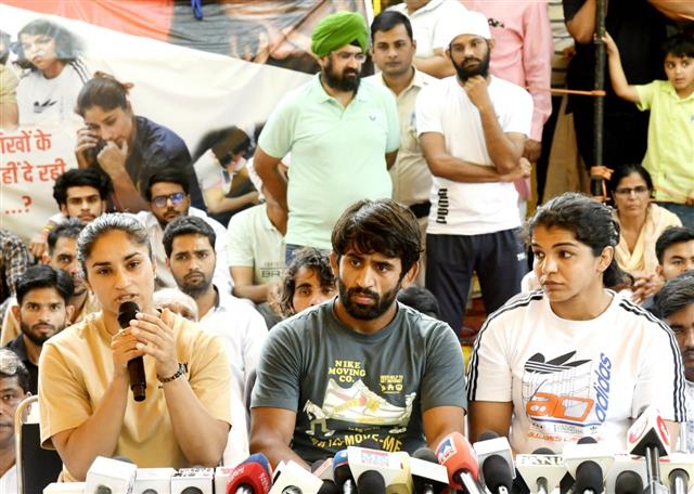 Wrestlers’ protest: Bajrang, Sakshi, Vinesh meet Home Minister Amit Shah, share concerns