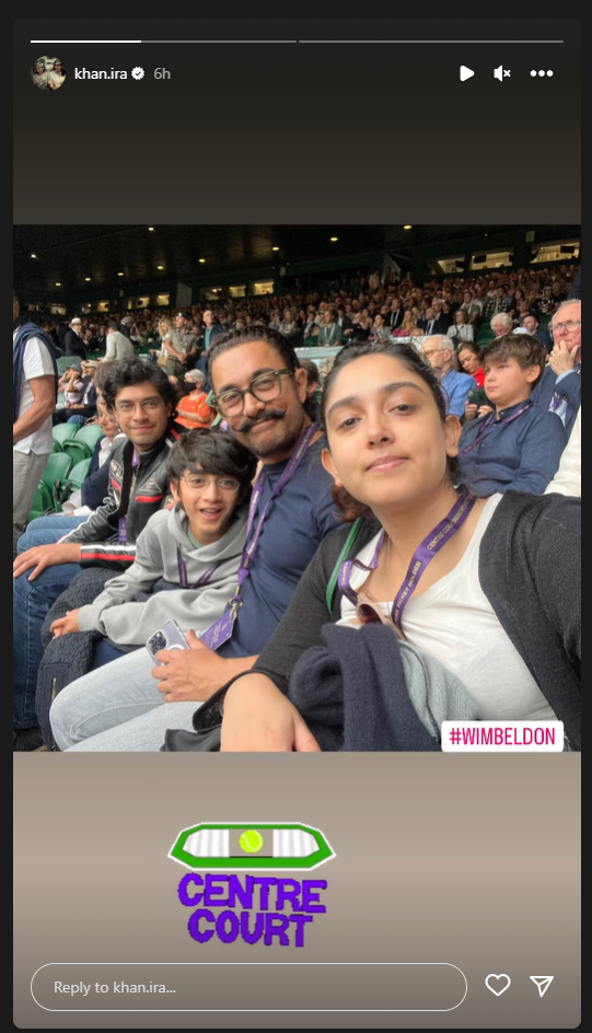 Aamir Khan attends Wimbledon 2023 final with daughter Ira, son Junaid