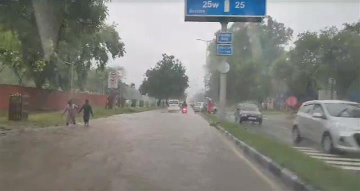 Chandigarh Traffic Police issue list of roads to be avoided due to waterlogging, MC says teams on job to clear areas