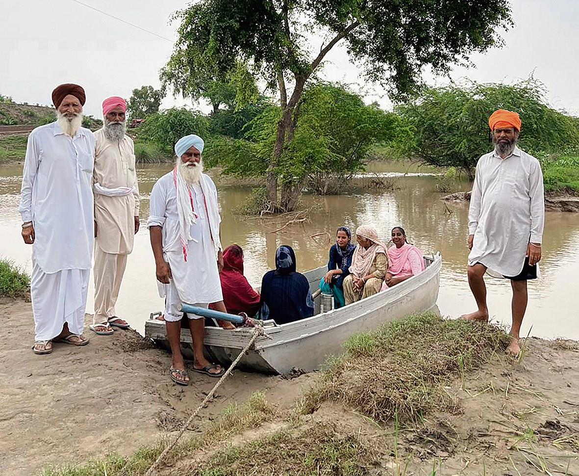 Monsoon fury: Border village in Punjab turns into islets
