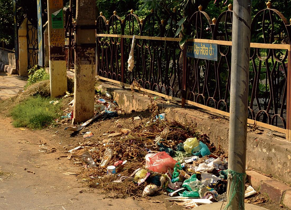 Heaps of garbage welcome visitors at Guru Gobind Singh Nagar Park