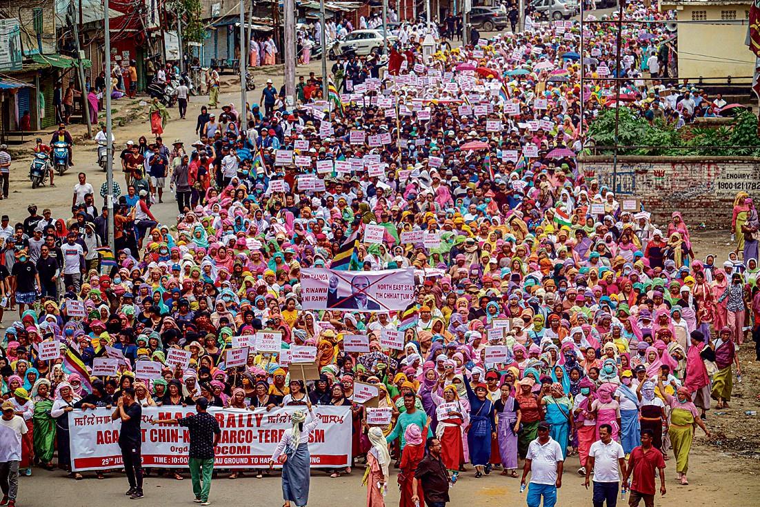 Outfit takes out rally in Imphal, protests demand for self-governance by Kukis
