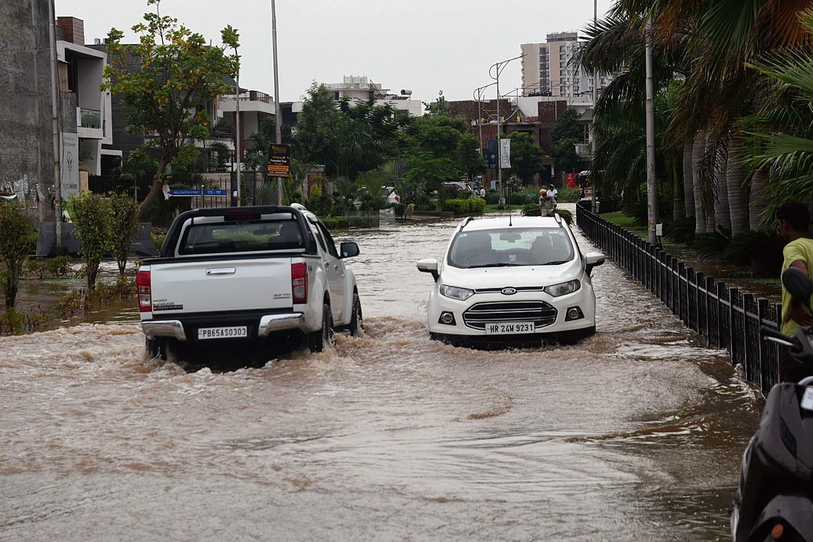 Rain back, so is waterlogging, Mohali residents at wits’ end