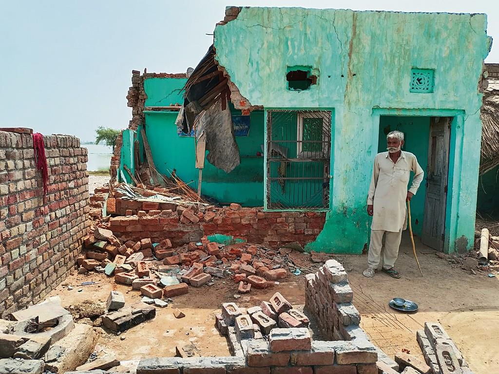 People return to damaged houses as water recedes in Fatehabad district