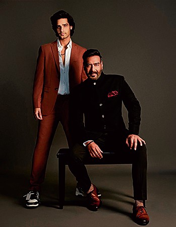 Ajay Devgn, who is all set to work with his nephew Aaman Devgan, shared a picture with him on his social media