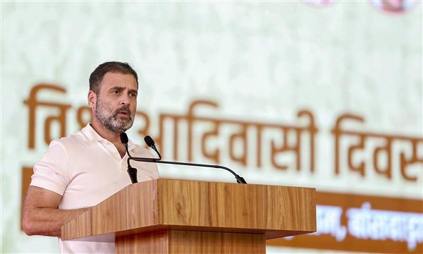 BJP ‘insults’ tribals by calling them ‘Vanvasi’ instead of Adivasi, snatches away their land: Rahul in Rajasthan