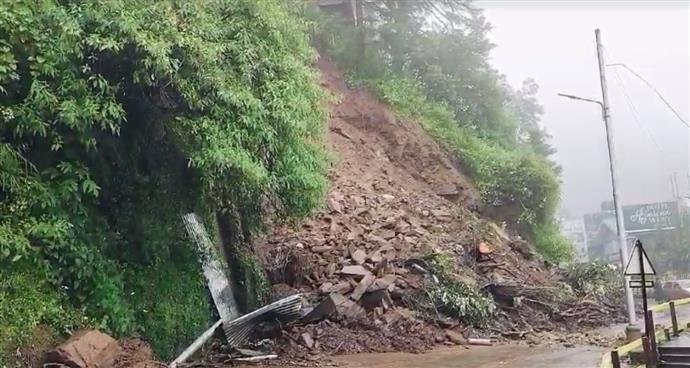 Several roads closed in Shimla after landslides following incessant rain