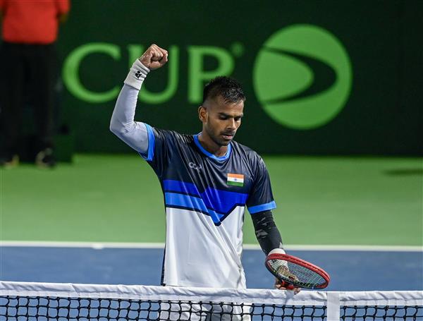 Davis Cup: Sumit Nagal makes it 1-1 with fluent win after Mukund limps out of opening singles against Morocco