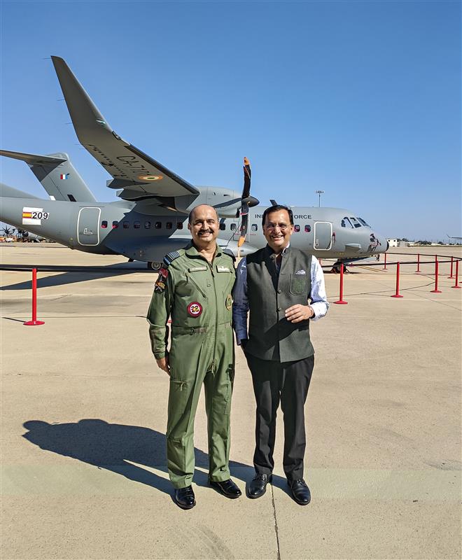 Indian Air Force chief receives first C-295 transport aircraft made for India by Airbus