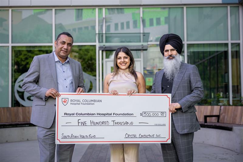 Canadian Hospital Gets 500,000 Donation From Punjabi Businessman Garry Sangha & Kuldeep Singh Chauhan*