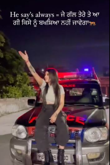 Viral video of social media influencer creating a reel on police vehicle sparks row