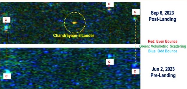 Chandrayaan-2 takes a photograph of Chandrayaan-3’s Vikram lander