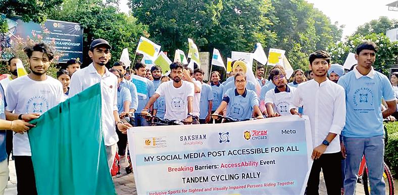Cycle rally for inclusivity on social media
