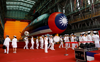 Taiwan launches first submarine