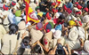 Cops restrain protesters in Sangrur