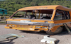 5 students hurt as school bus hits car