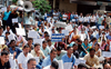 Outsourced staffers hold protest, demand regularisation of jobs