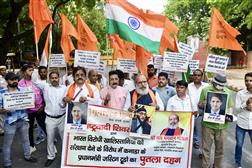 Protest at Jantar Mantra against Trudeau, United Hindu Front accuses him of supporting Khalistanis