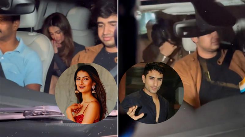 Saif Ali Khan’s son Ibrahim hides his face as he gets clicked with 'good friend' Palak Tiwari on New Year Eve