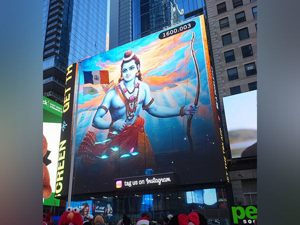 Times Square in United States echoes with bhajans to celebrate Ram Lalla's Pran Pratishtha