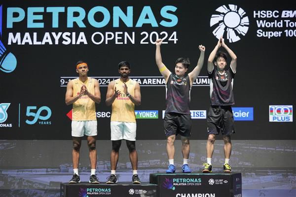 Satwik-Chirag pair finishes second best at Malaysia Open