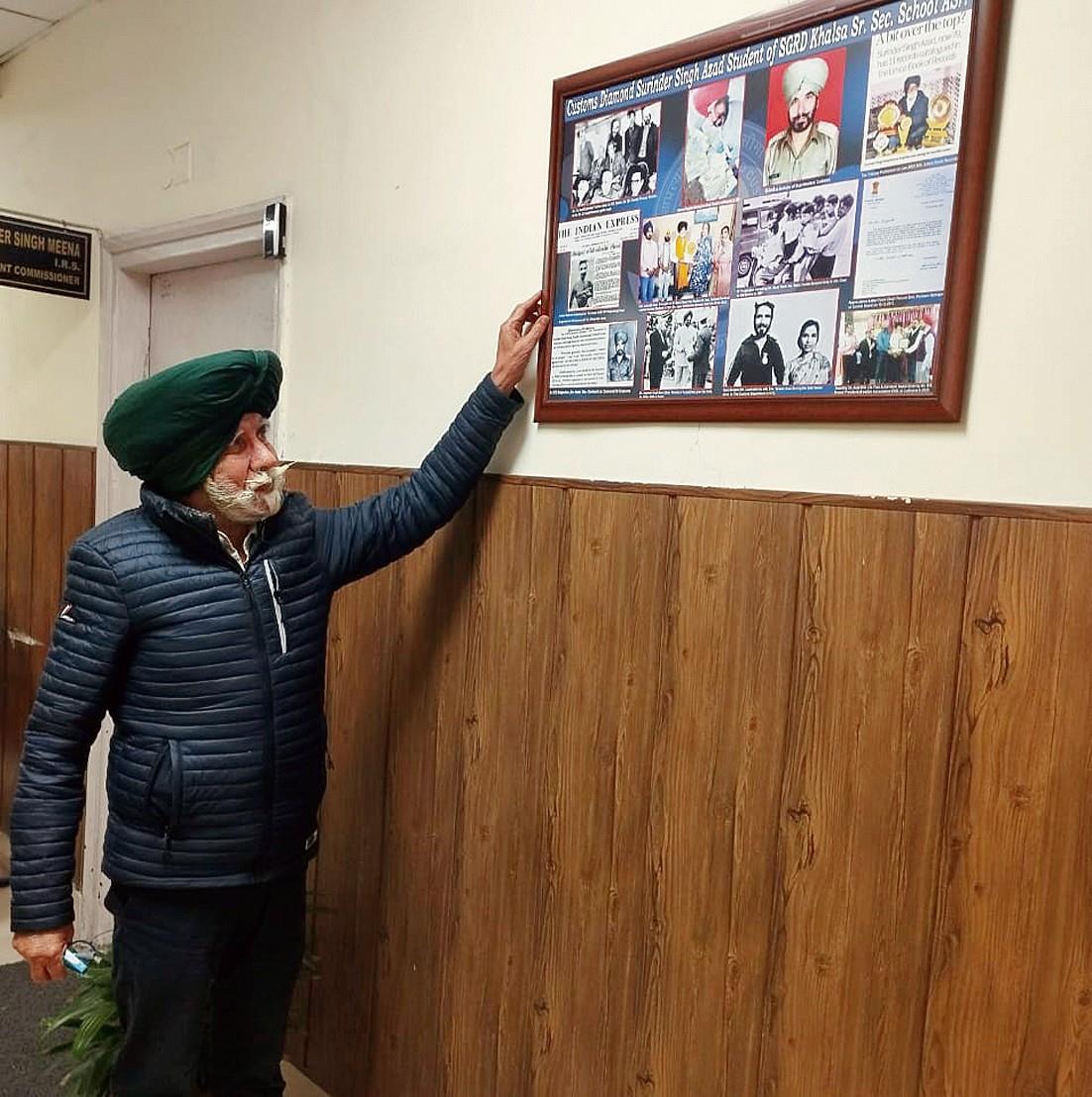 Customs puts it on record, installs Surinder Singh Azad’s photo in Attari for his feats