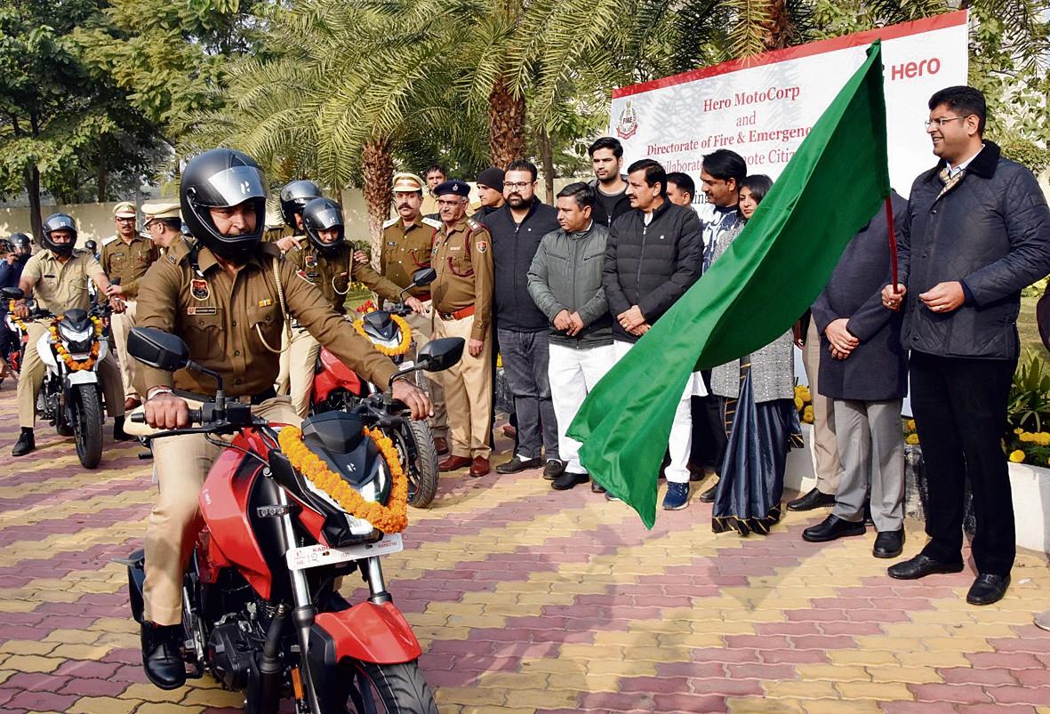 Fire Dept gets 40 bikes to handle emergencies in Haryana's congested areas