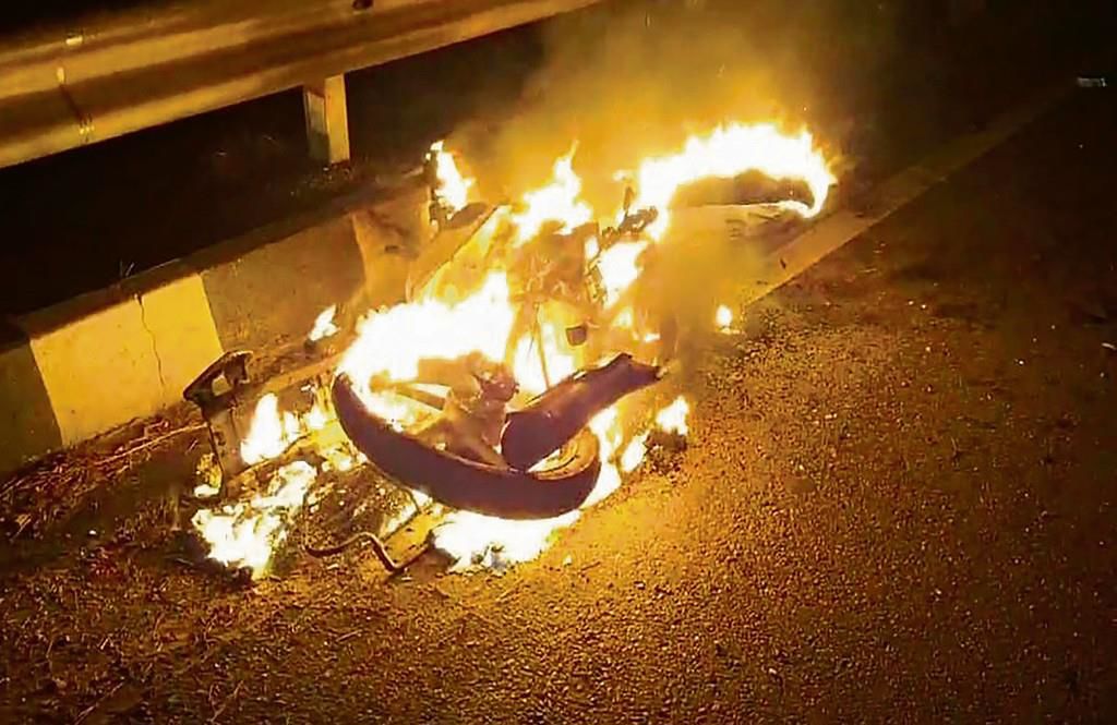 Goraya: 2 charred to death as bike catches fire after mishap
