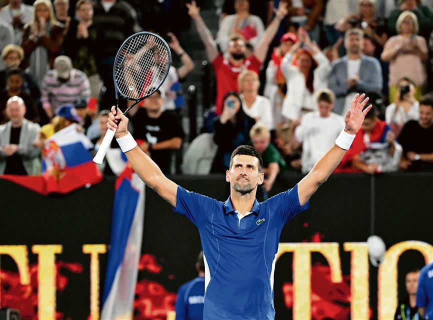 Australian Open: Novak Djokovic getting serious