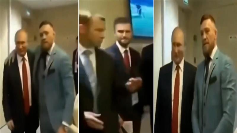 Viral video: When fighter McGregor was ‘given a warning for putting his arm around Vladimir Putin’, watch the boxer’s facial expression as he quickly…