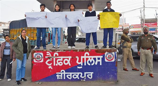 Zirakpur students raise awareness against child exploitation