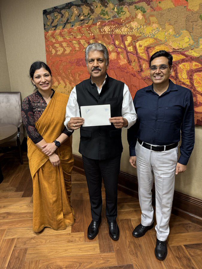 Anand Mahindra meets real-life couple behind ‘12th Fail’, says he is a wealthier man for having met them