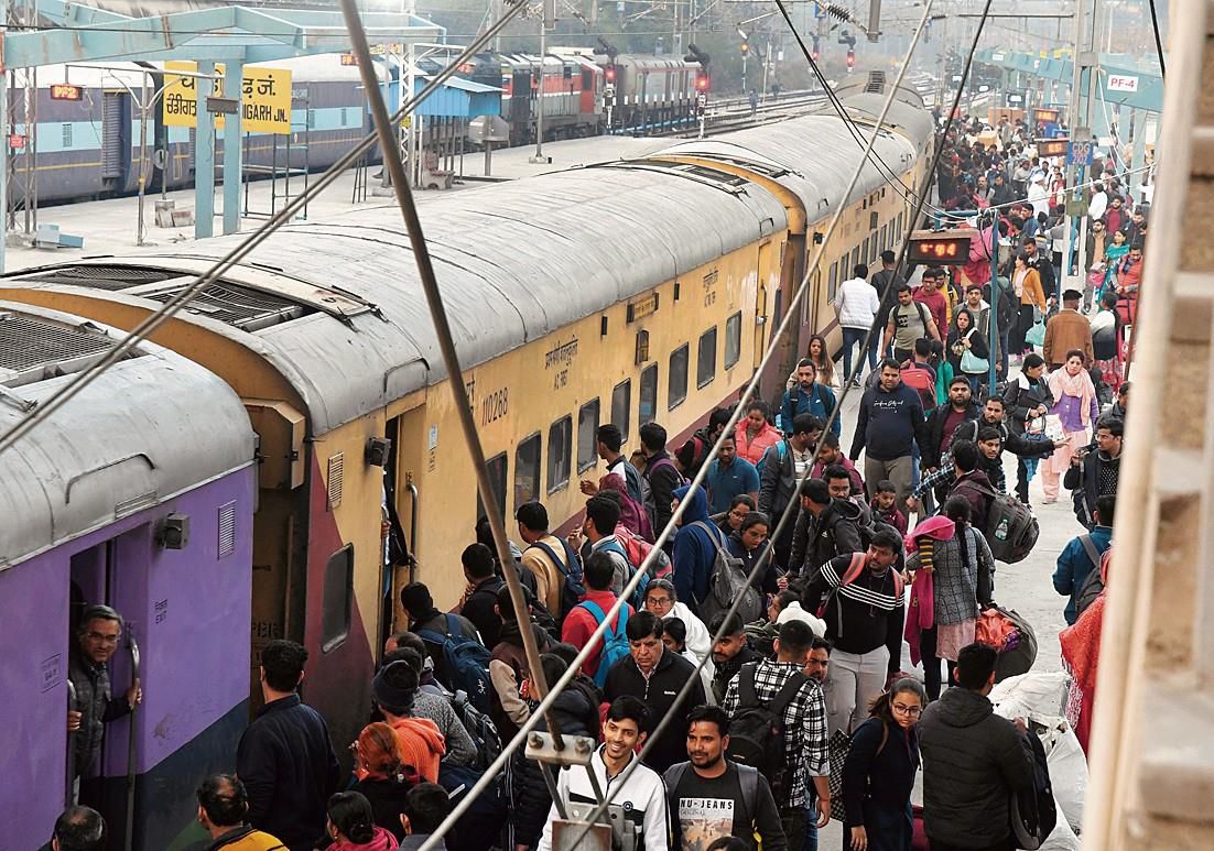 Trains from Chandigarh to Delhi fully booked till February 16