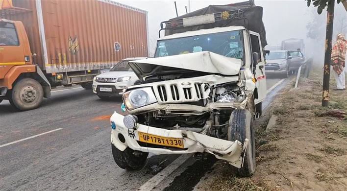 5 hurt as dense fog leads to two pile-ups in Khanna