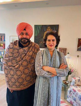 Navjot Singh Sidhu shares picture with Priyanka Gandhi, hits out at his detractors