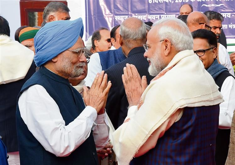 PM Narendra Modi all praise for Manmohan Singh’s ‘huge contribution’