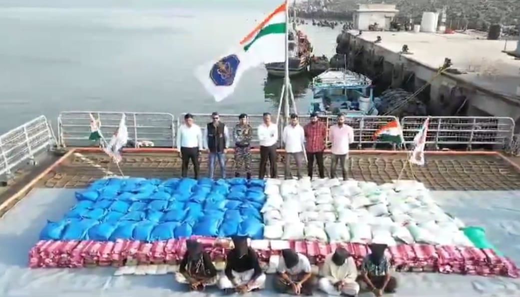 In India’s highest-ever drug bust, 3,300 kg narcotics seized from boat off Gujarat coast; 5 foreigners nabbed