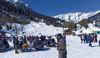 After snowfall, Solang valley abuzz with tourist activities
