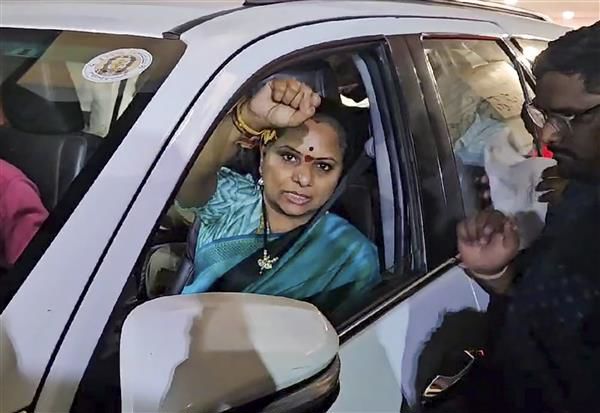 Excise policy case: BRS leader K Kavitha arrested after ED raid at her Hyderabad house