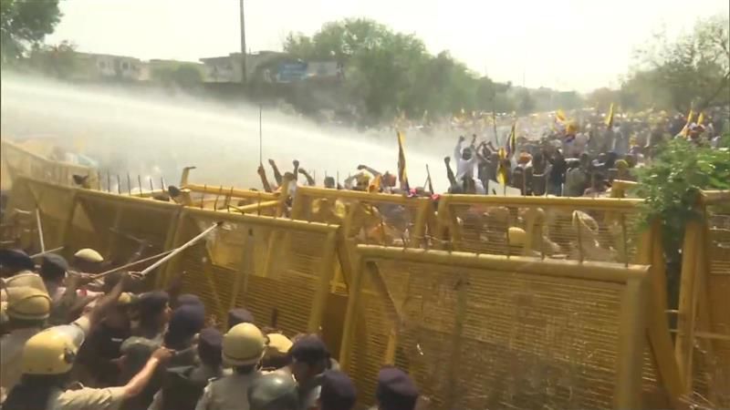 AAP protests against Kejriwal’s arrest in Punjab, Haryana; water cannons, lathicharge against protesters