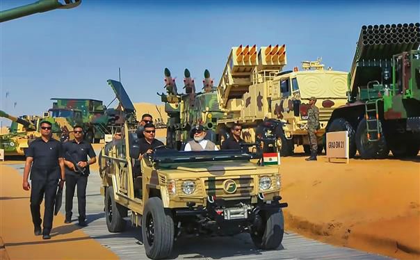 Indigenous weapons showcase tri-service firepower at ‘Bharat Shakti’ military drill