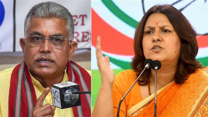 BJP’s Dilip Ghosh, Congress's Supriya Shrinate get Election Commission notice for remarks targeting women