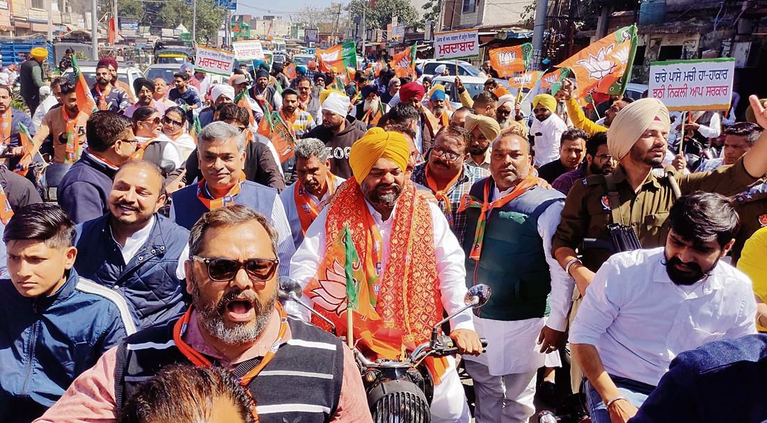 BJP OBC Morcha takes out motorcycle rally over crime