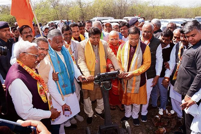 Haryana Speaker inaugurates survey work at Agroha archaeological site